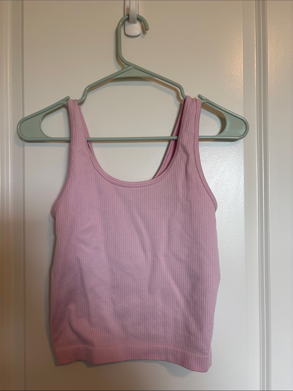 a new day Light Pink Ribbed Tank Top